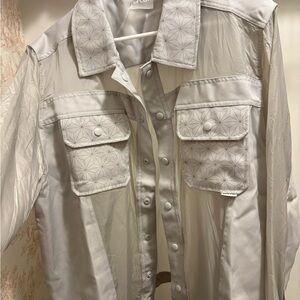 NWT EPCOT Disney World Sheer Gray Jacket